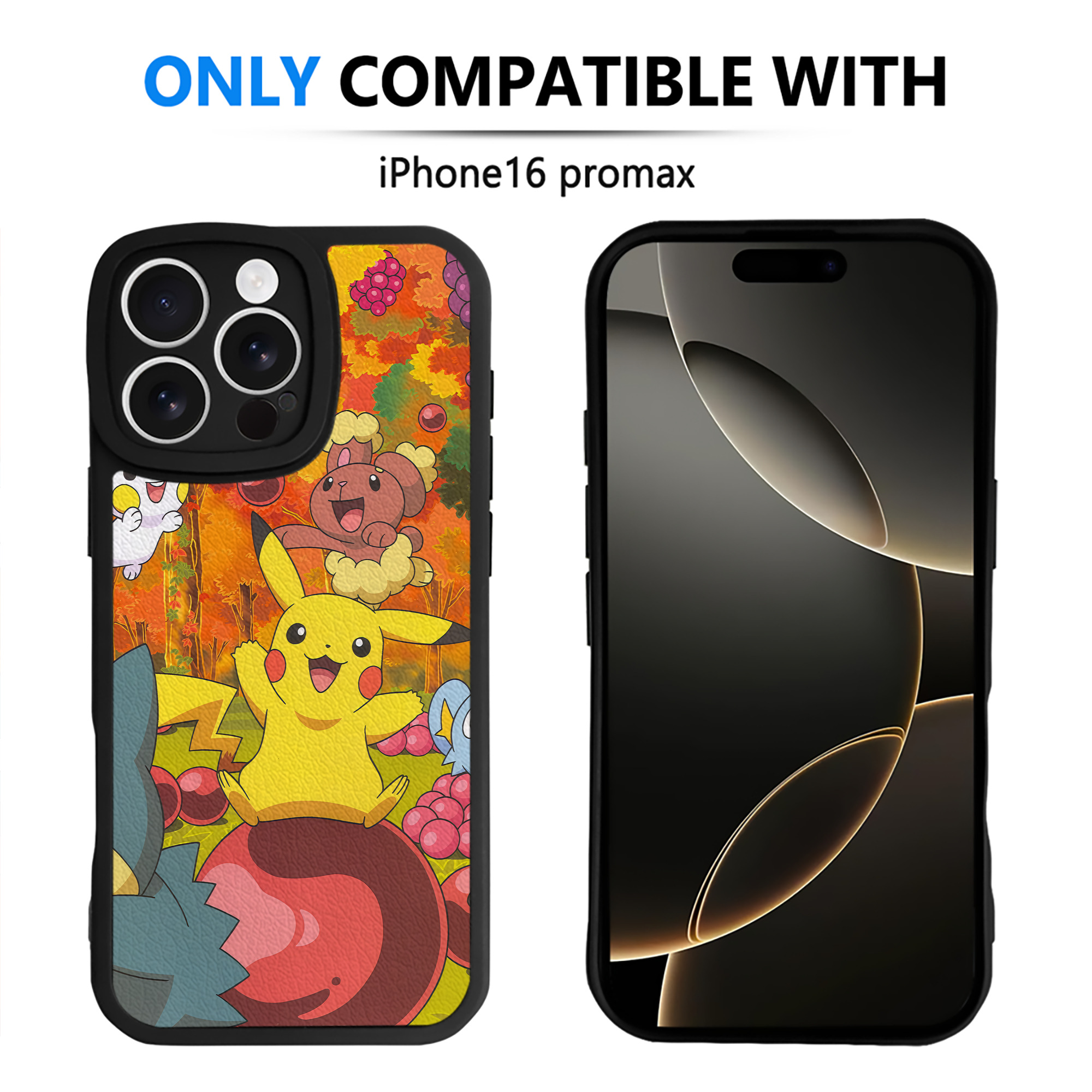 （画像用） ポケットモンスター Pokémon 【iPhone 16シリーズ対応】シリコンスマホケース（レザー調） 材質：シリコン